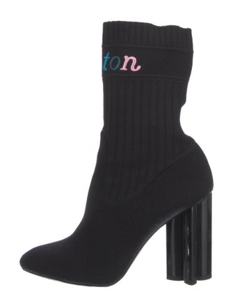 Louis Vuitton Embroidered Accent Sock Boots