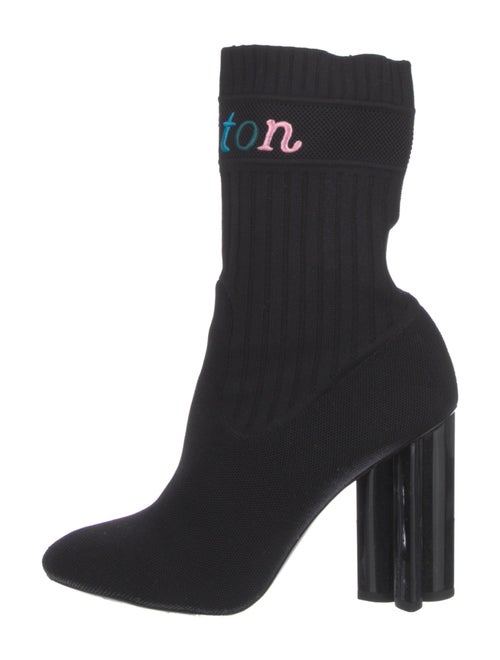 Louis Vuitton Embroidered Accent Sock Boots