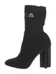 Louis Vuitton Embroidered Accent Sock Boots