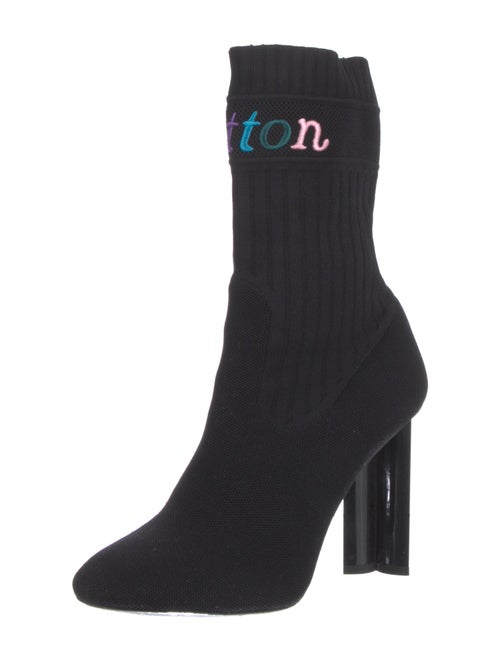Louis Vuitton Embroidered Accent Sock Boots