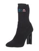 Louis Vuitton Embroidered Accent Sock Boots