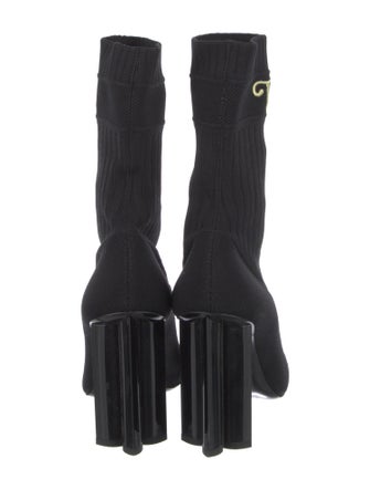 Louis Vuitton Embroidered Accent Sock Boots