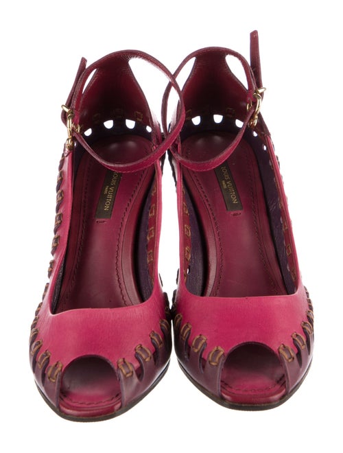 Louis Vuitton Leather Colorblock Pattern Pumps