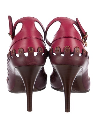 Louis Vuitton Leather Colorblock Pattern Pumps