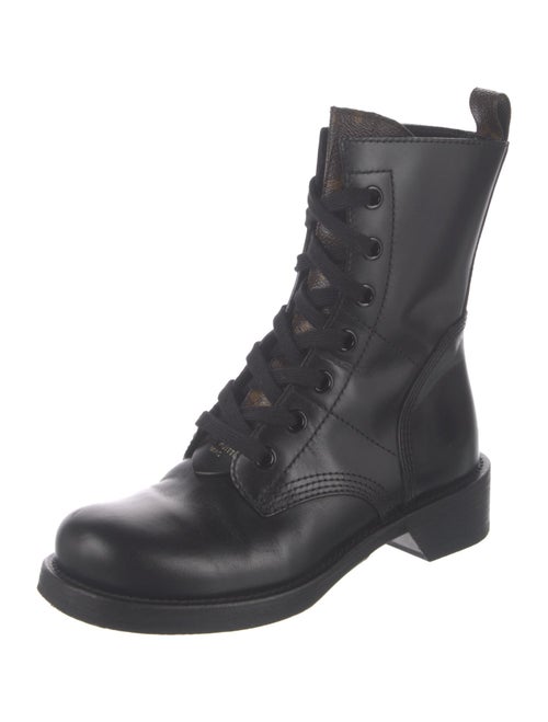 Louis Vuitton LV Monogram Leather Combat Boots