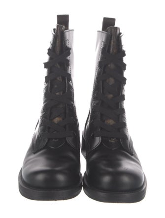 Louis Vuitton LV Monogram Leather Combat Boots