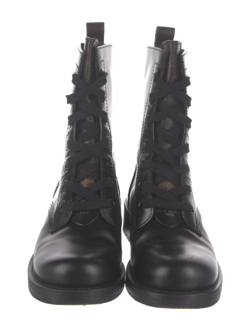 Louis Vuitton LV Monogram Leather Combat Boots
