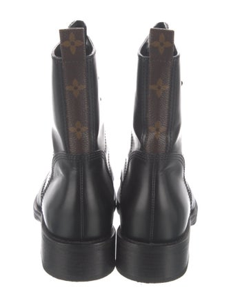 Louis Vuitton LV Monogram Leather Combat Boots