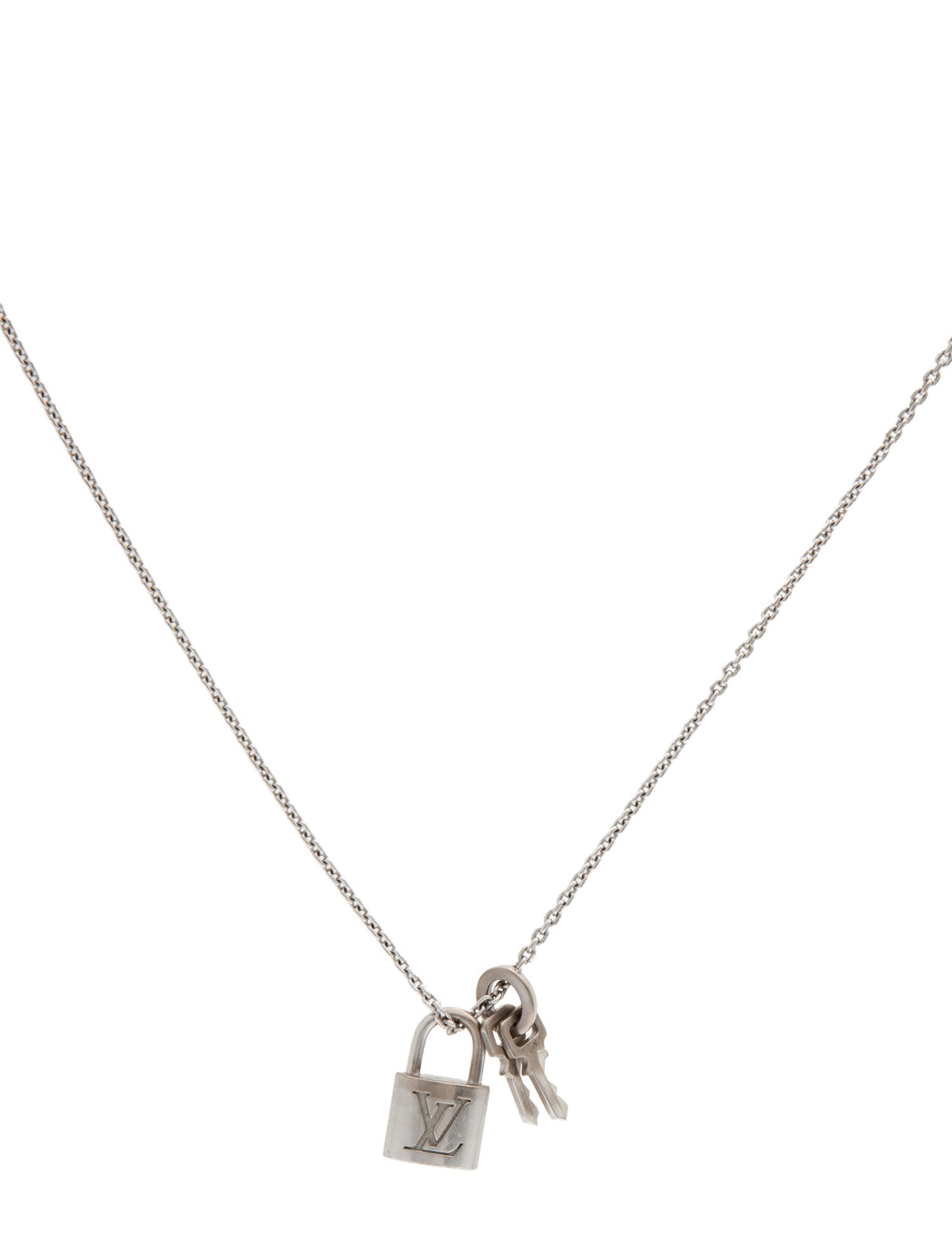 Louis Vuitton 18K Lockit Pendant Necklace