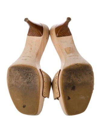 Louis Vuitton Signature Logo Leather Slides