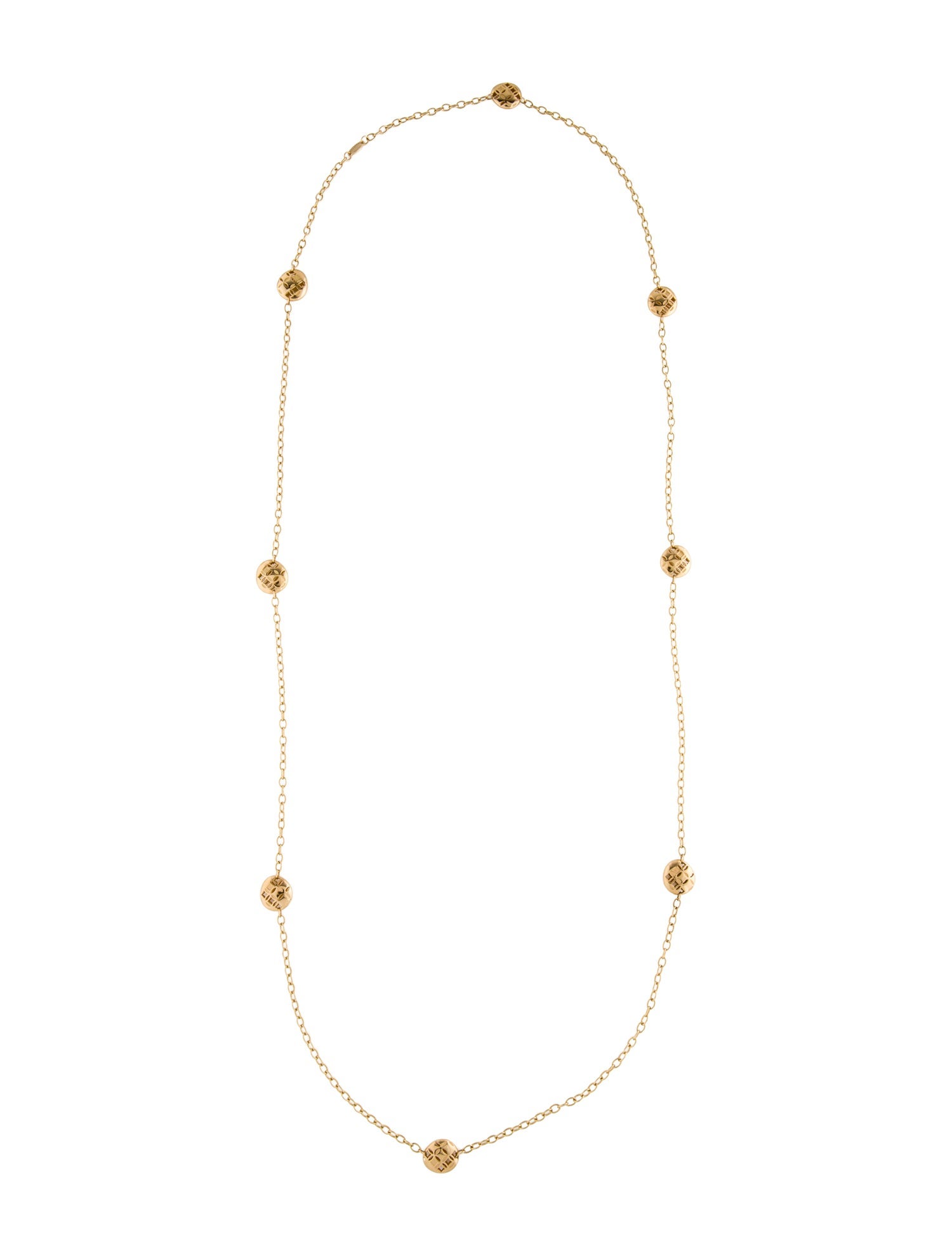 Louis Vuitton 18K Monogram Station Necklace