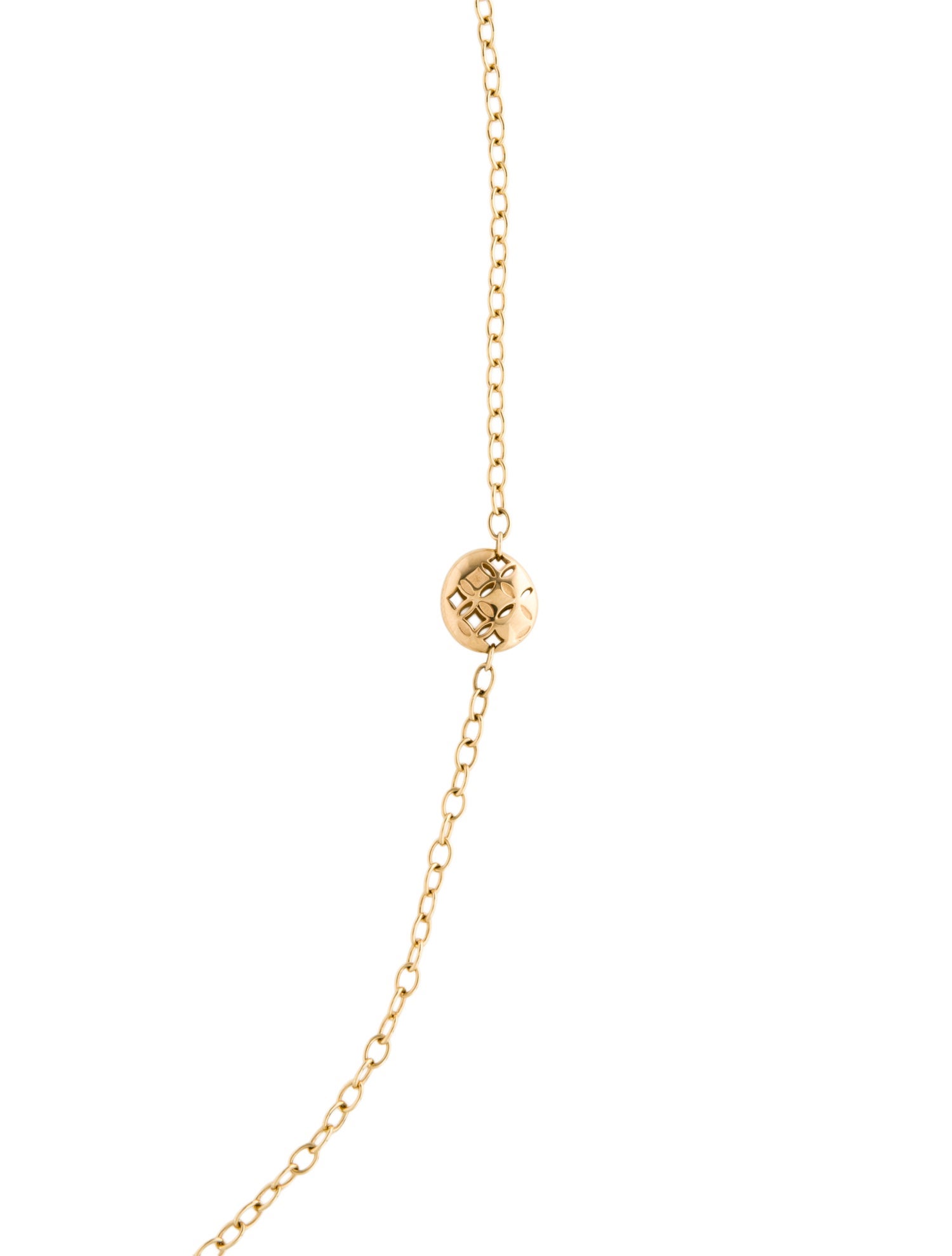Louis Vuitton 18K Monogram Station Necklace