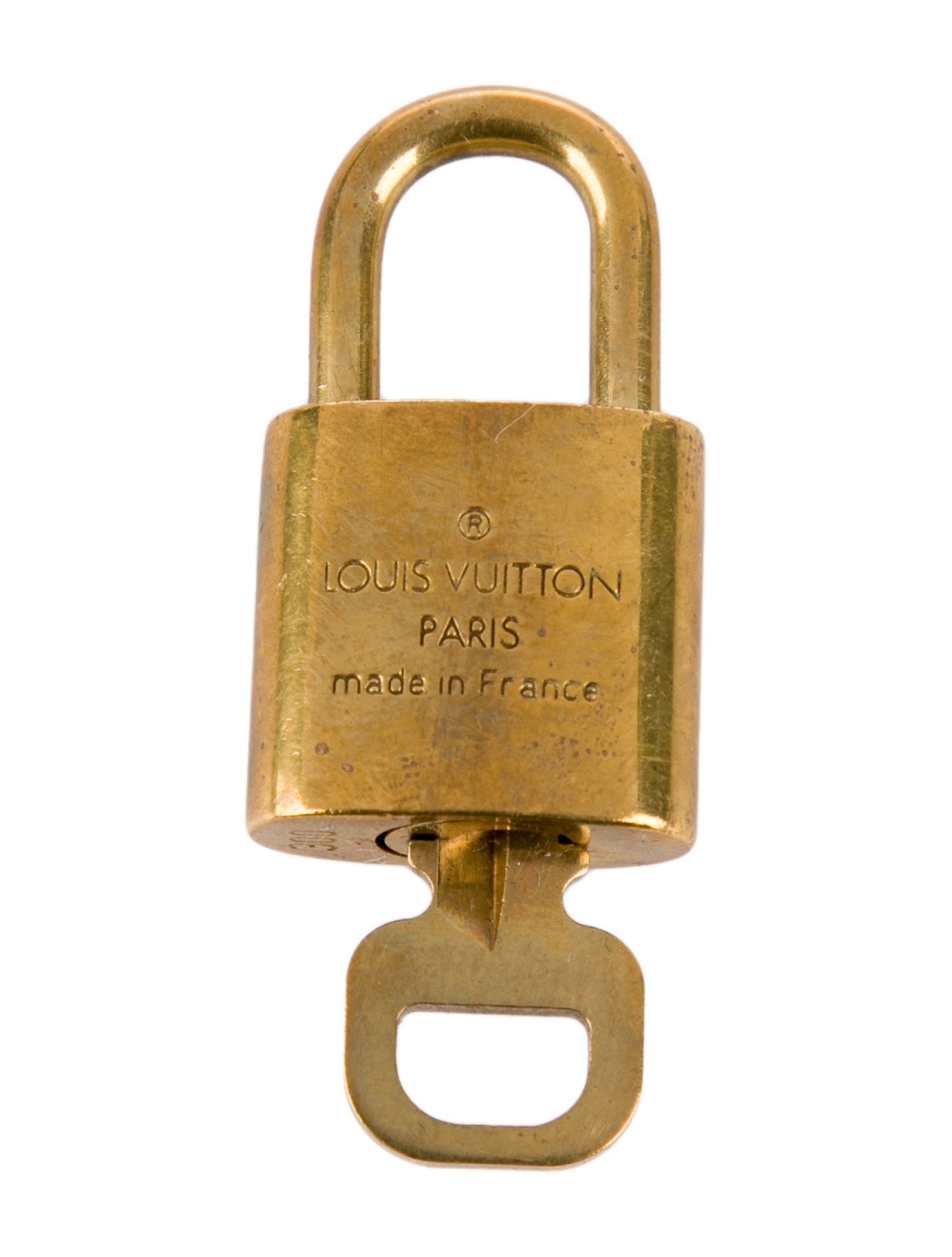 Louis Vuitton Brass Lock & Key Set