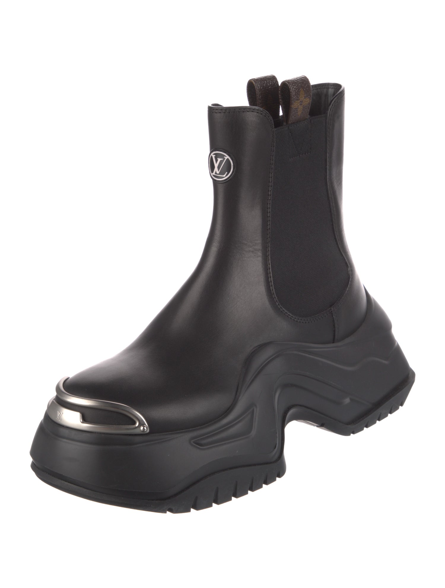 Louis Vuitton LV Monogram Leather Chelsea Boots