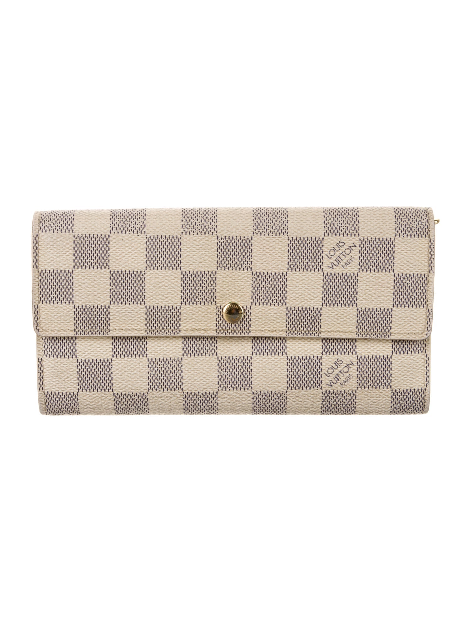 Louis Vuitton Damier Azur Pattern Coated Canvas Sarah Wallet