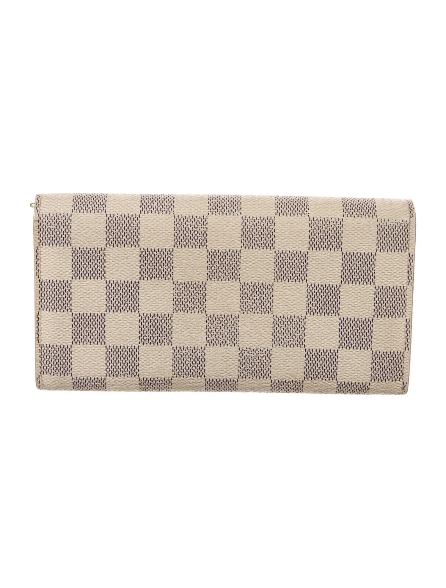Louis Vuitton Damier Azur Pattern Coated Canvas Sarah Wallet