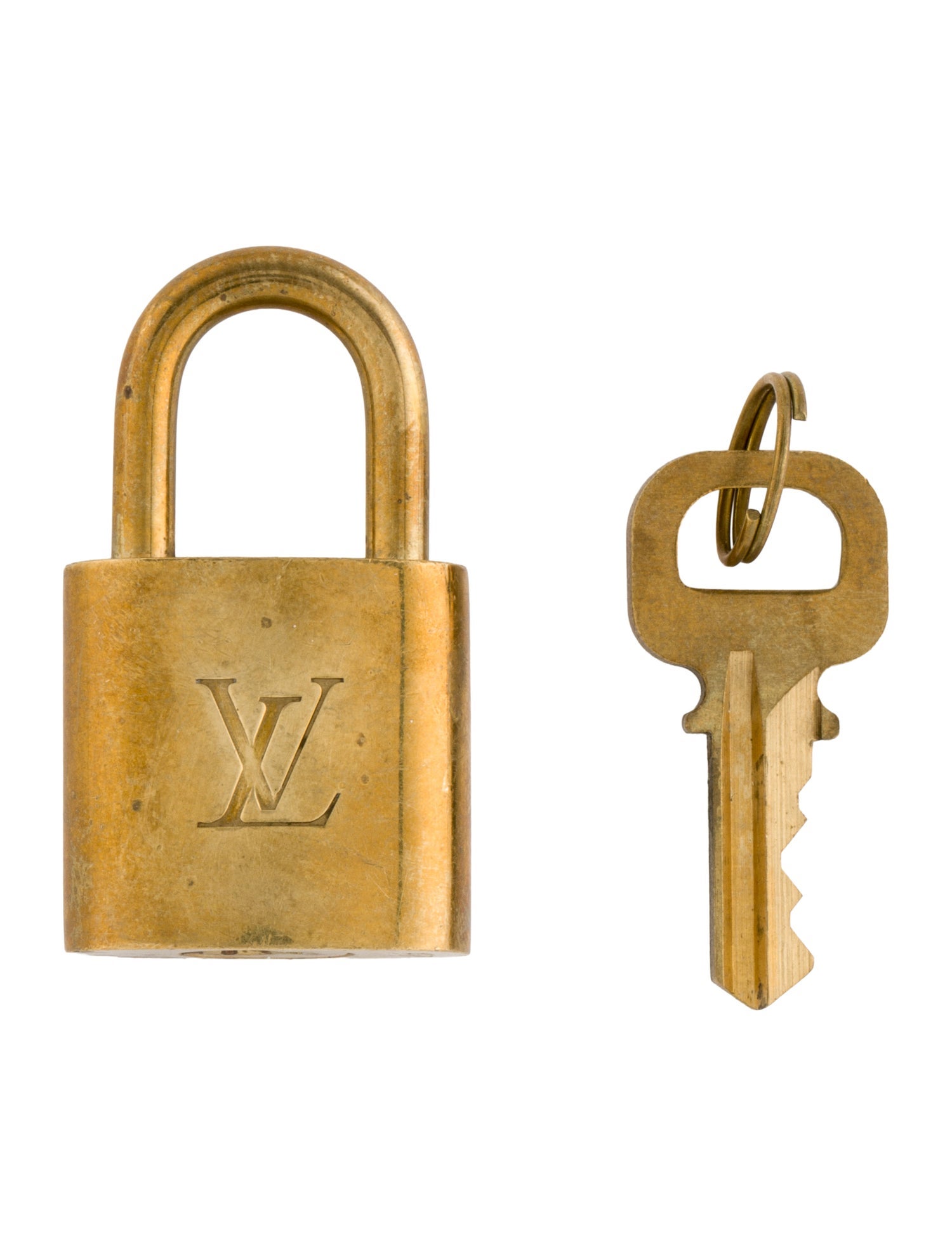 Louis Vuitton Brass Lock & Key Set