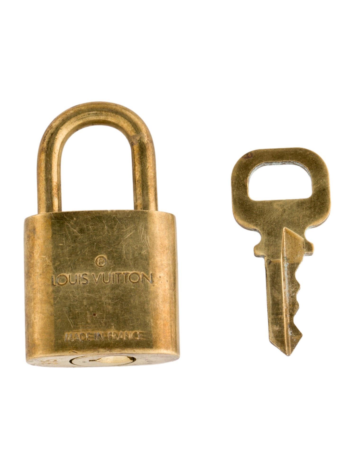Louis Vuitton Brass Lock & Key Set