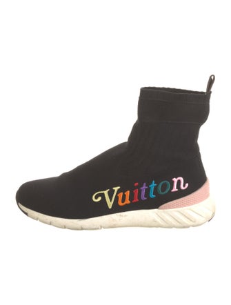 Louis Vuitton Embroidered Accent Sock Sneakers
