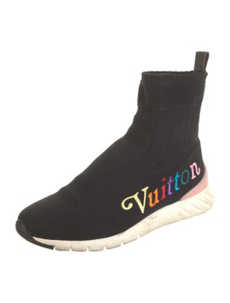 Louis Vuitton Embroidered Accent Sock Sneakers