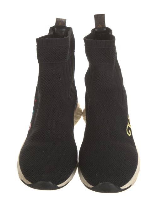 Louis Vuitton Embroidered Accent Sock Sneakers
