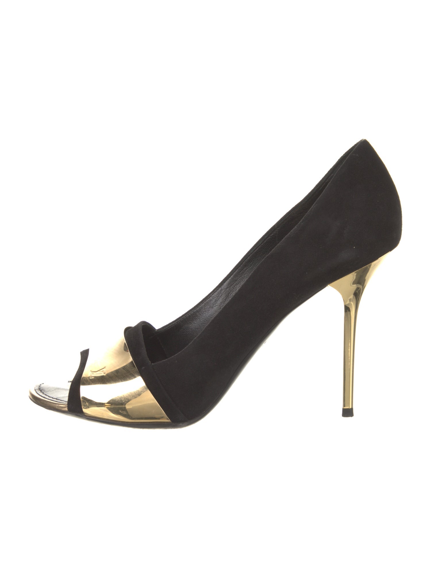 Louis Vuitton Suede Colorblock Pattern Pumps