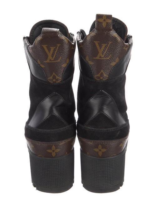 Louis Vuitton LV Monogram Suede Combat Boots