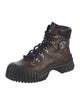 Louis Vuitton LV Monogram Leather Trim Embellishment Combat Boots