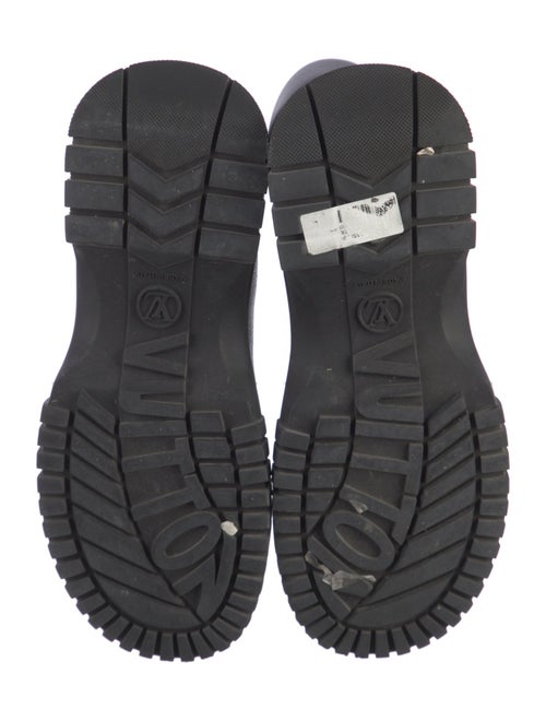 Louis Vuitton LV Monogram Leather Trim Embellishment Combat Boots