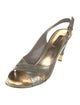 Louis Vuitton Monogram Idylle Pattern Patent Leather Slingback Sandals