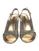Louis Vuitton Monogram Idylle Pattern Patent Leather Slingback Sandals