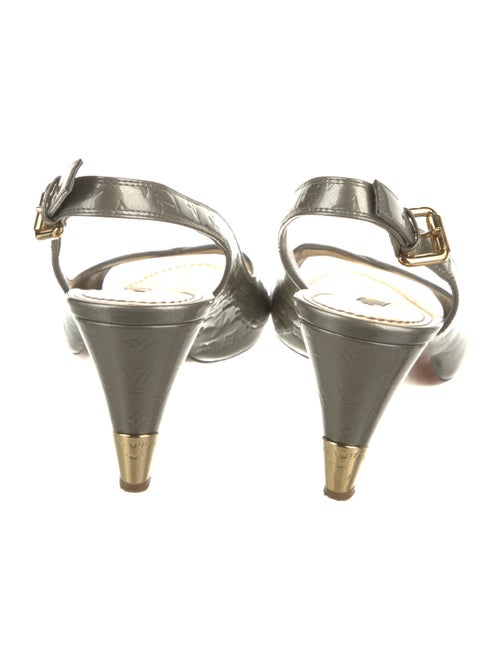 Louis Vuitton Monogram Idylle Pattern Patent Leather Slingback Sandals