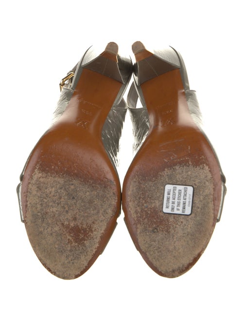 Louis Vuitton Monogram Idylle Pattern Patent Leather Slingback Sandals