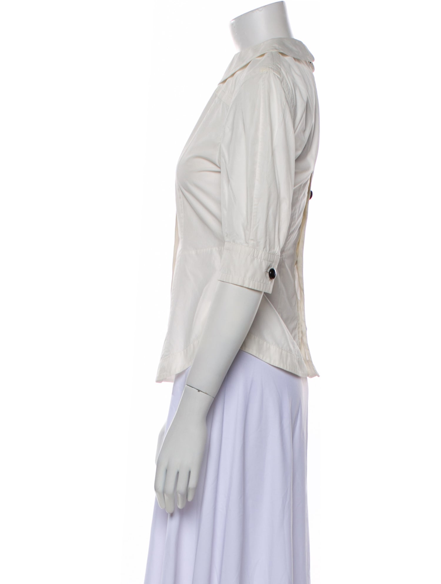 Louis Vuitton 2011 Mock Neck Button-Up Top