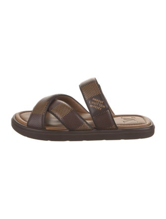 Louis Vuitton Leather Patterned Slides