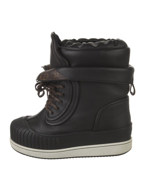 Louis Vuitton LV Monogram Leather Lace-Up Boots