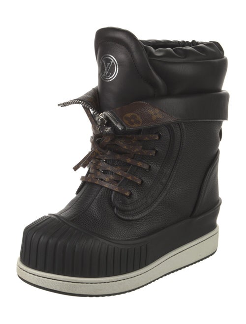 Louis Vuitton LV Monogram Leather Lace-Up Boots