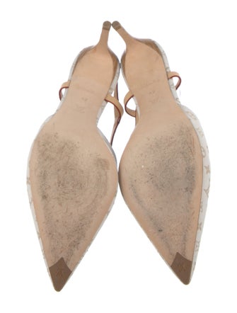 Louis Vuitton Canvas Printed Slingback Pumps