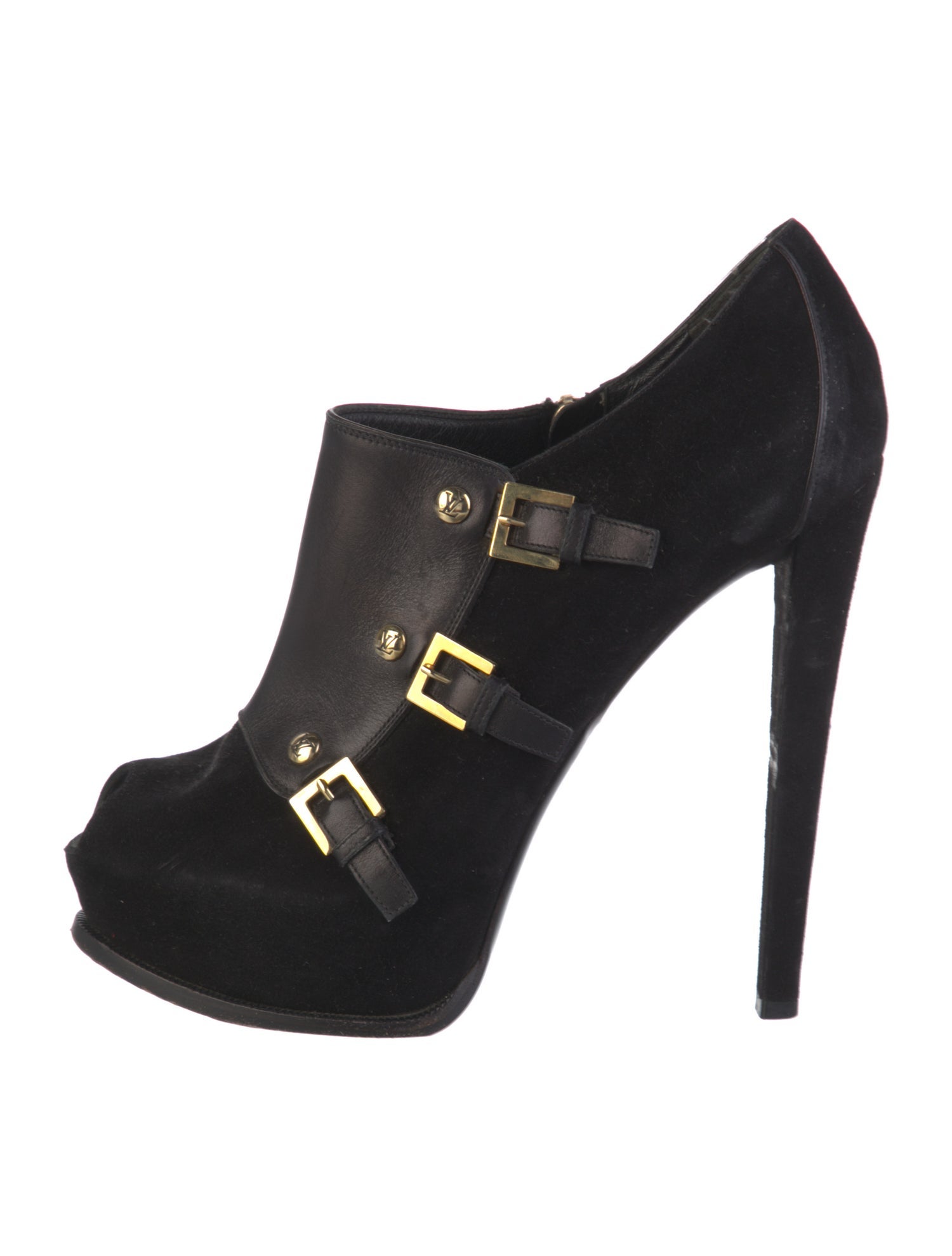 Louis Vuitton LV Monogram Suede Pumps