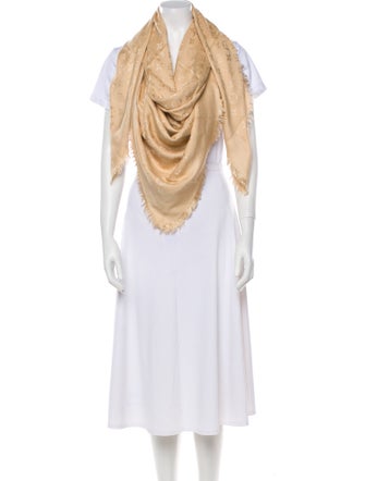 Louis Vuitton Silk Monogram Pattern Shawl