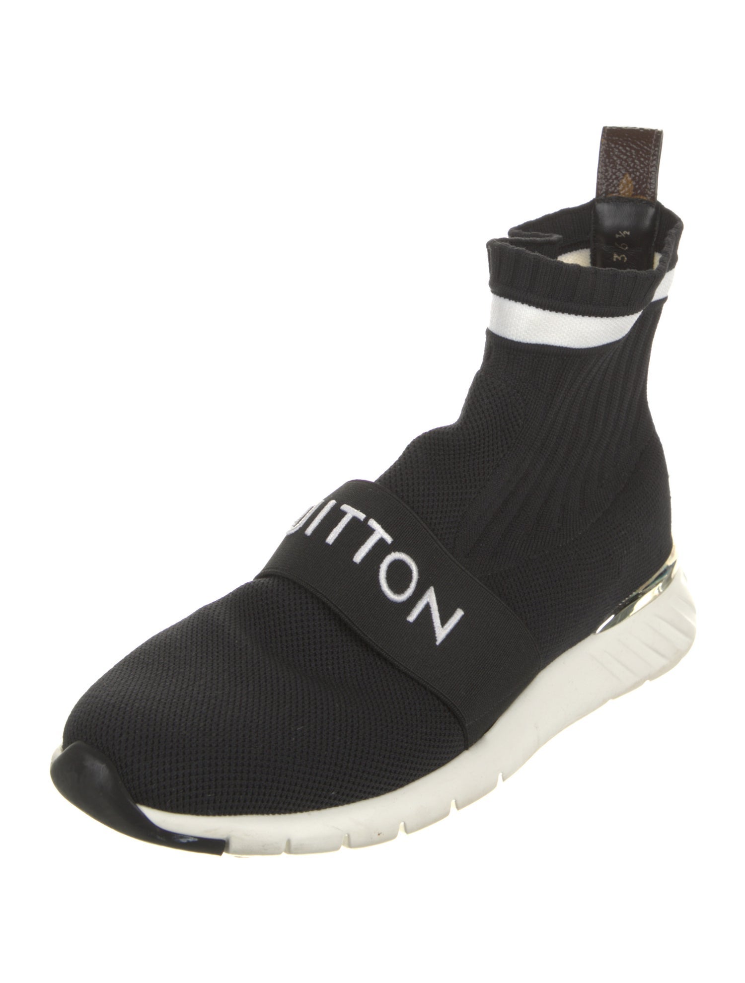 Louis Vuitton Monogram Pattern Sock Sneakers