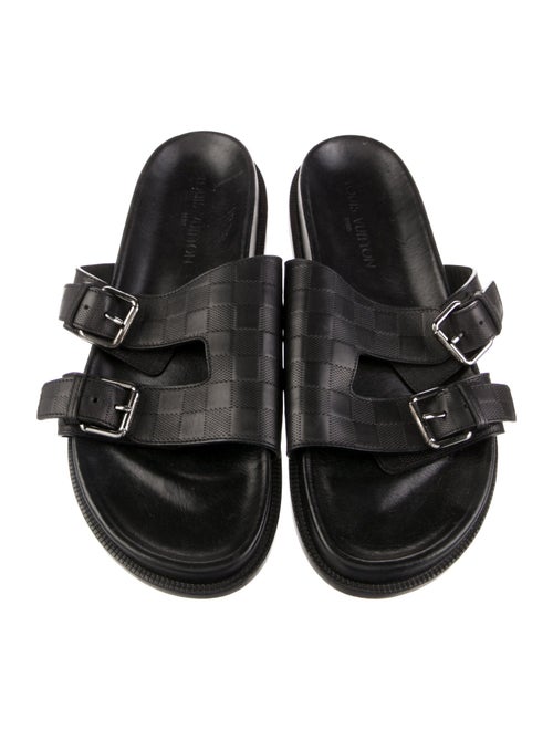 Louis Vuitton LV Monogram Leather Slides