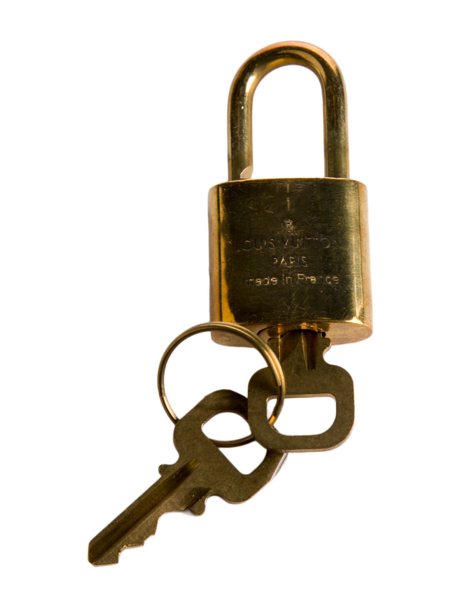 Louis Vuitton Brass Lock & Key Set