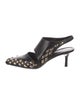 Louis Vuitton Leather Studded Accents Slingback Pumps