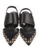 Louis Vuitton Leather Studded Accents Slingback Pumps