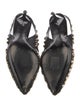 Louis Vuitton Leather Studded Accents Slingback Pumps