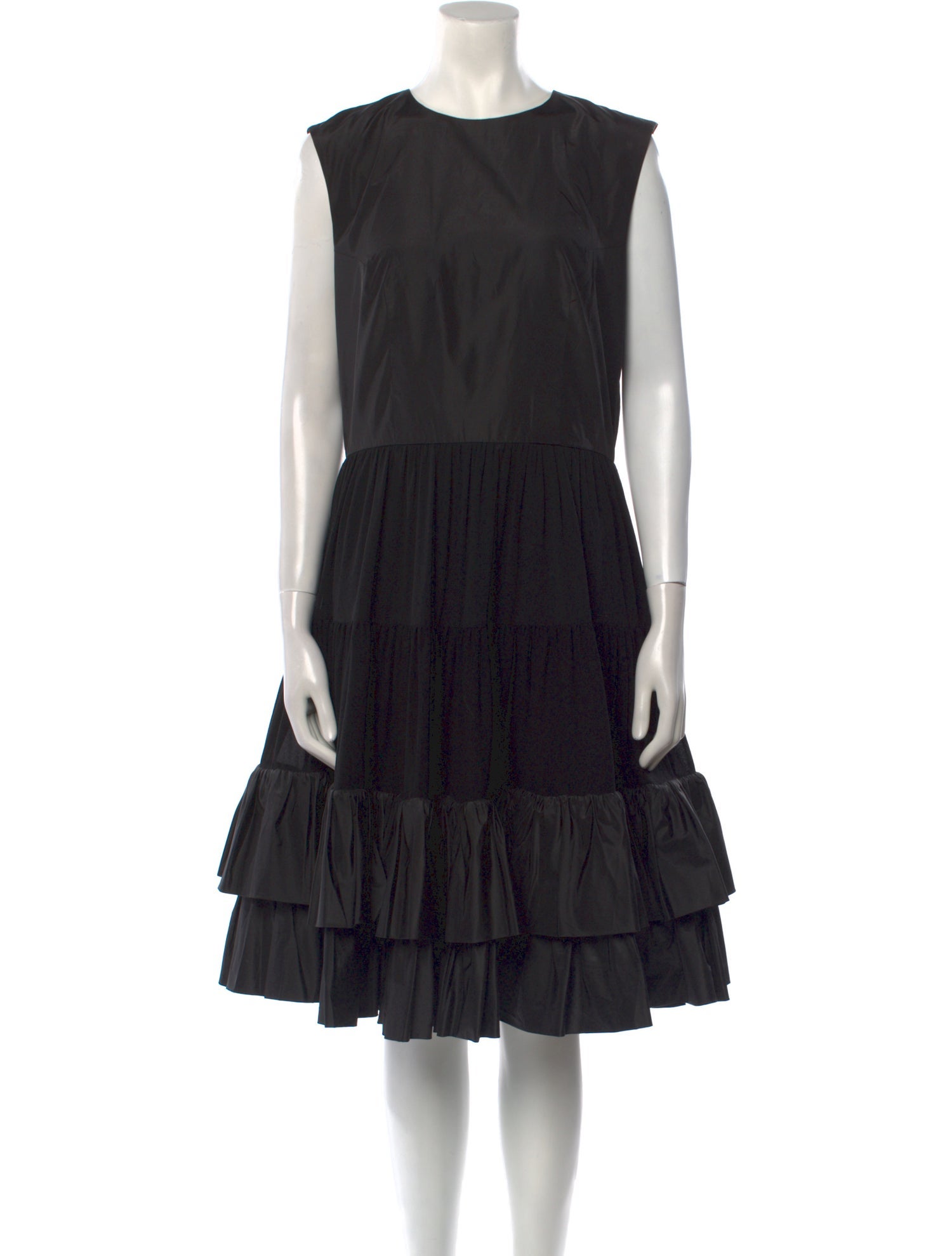 Louis Vuitton Crew Neck Midi Length Dress