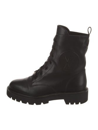 Louis Vuitton LV Monogram Leather Combat Boots