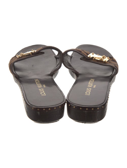 Louis Vuitton Leather Printed Slides