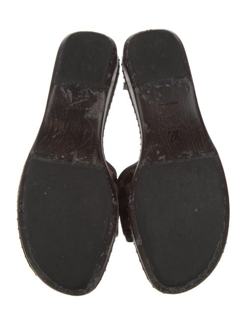 Louis Vuitton Leather Printed Slides